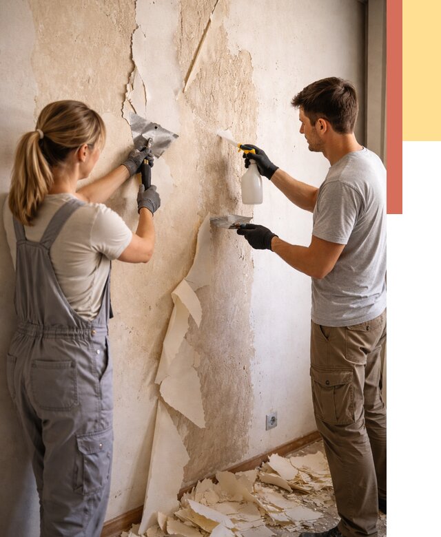 Снятие старых обоев в Геленджике от 5457 руб. под ключ недорого | ОТДЕЛОЧНИК-Глн