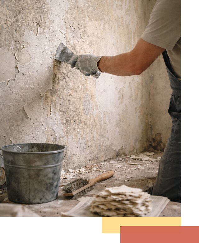 Удаление старой краски со стен в Геленджике качественно и быстро