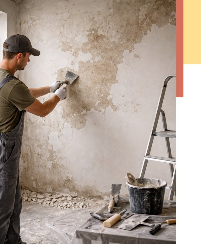 Снятие старой шпаклевки в Геленджике от 1923 руб. — быстро и недорого | ОТДЕЛОЧНИК-Глн