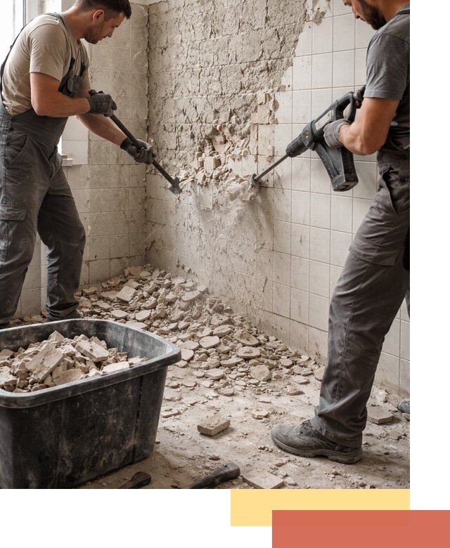 Демонтаж плитки со стен в Геленджике быстро и аккуратно