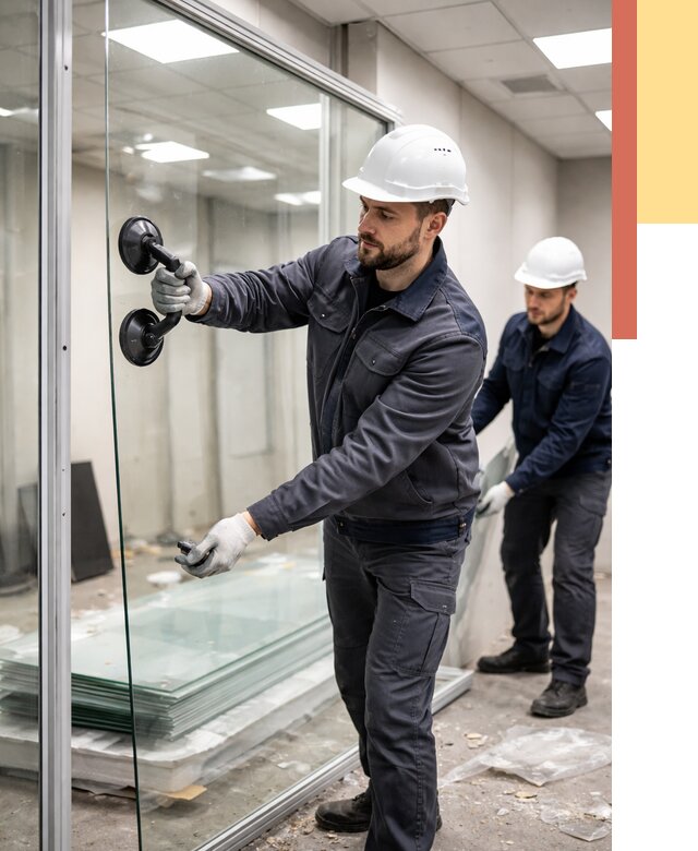 Демонтаж стеклянных перегородок в Геленджике от 3326 руб. — быстро и недорого | ОТДЕЛОЧНИК-Глн