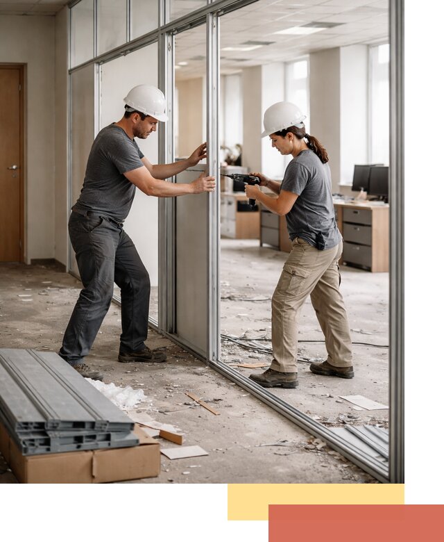 Демонтаж алюминиевых перегородок в Геленджике быстро и аккуратно