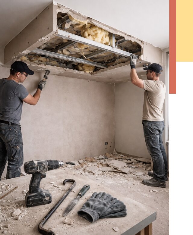 Демонтаж короба из гипсокартона в Геленджике от 1580 руб. — быстро и недорого | ОТДЕЛОЧНИК-Глн