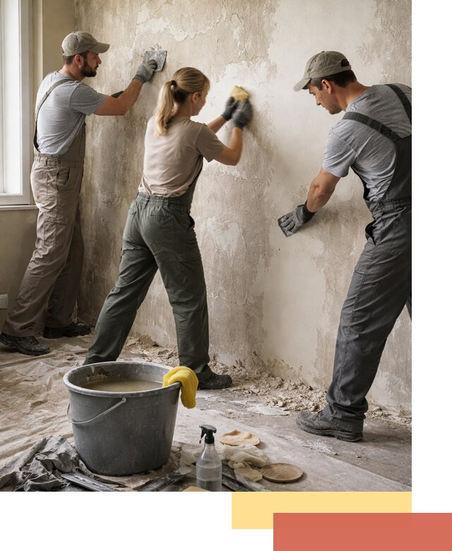 Очистка стен от клея и грунтовки в Геленджике качественно и быстро