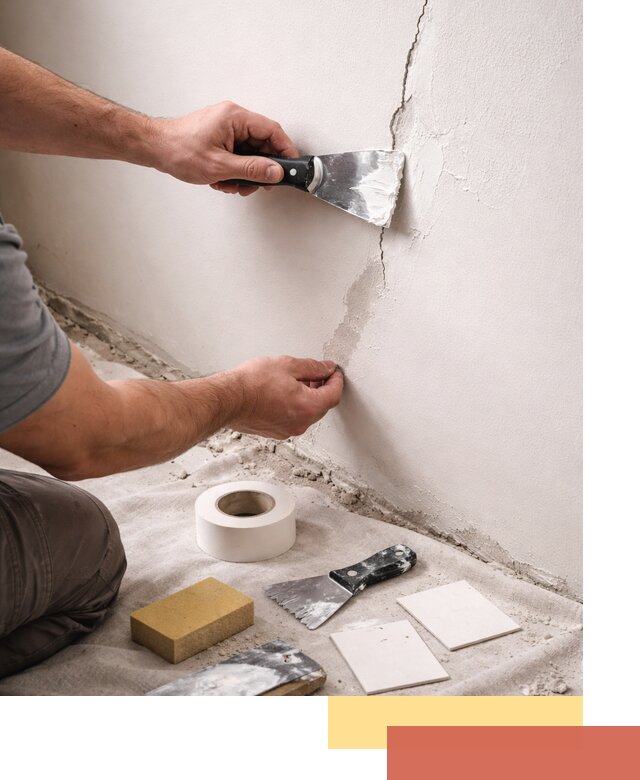 Заделка трещин и сколов в стенах и потолках в Геленджике