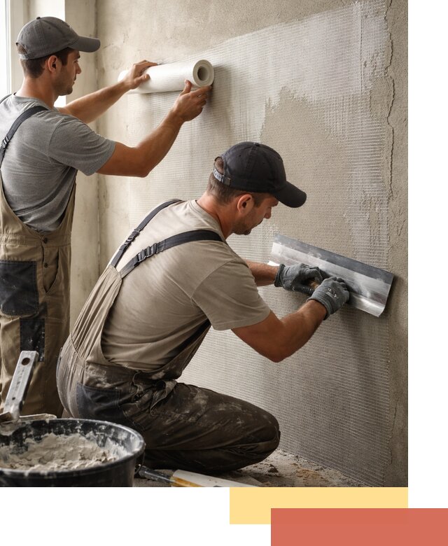 Армирование стен стеклосеткой в Геленджике для прочной отделки