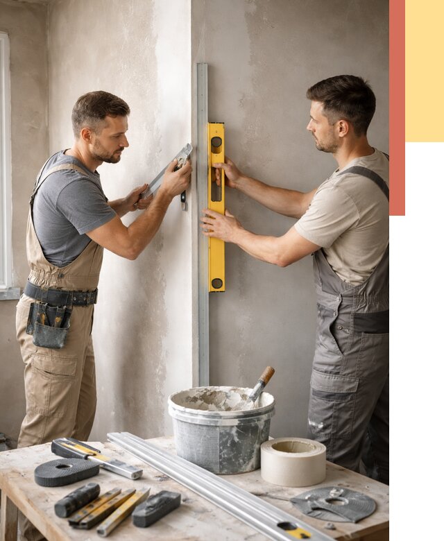 Выведение углов стен в Геленджике от 1923 руб. быстро и недорого | ОТДЕЛОЧНИК-Глн