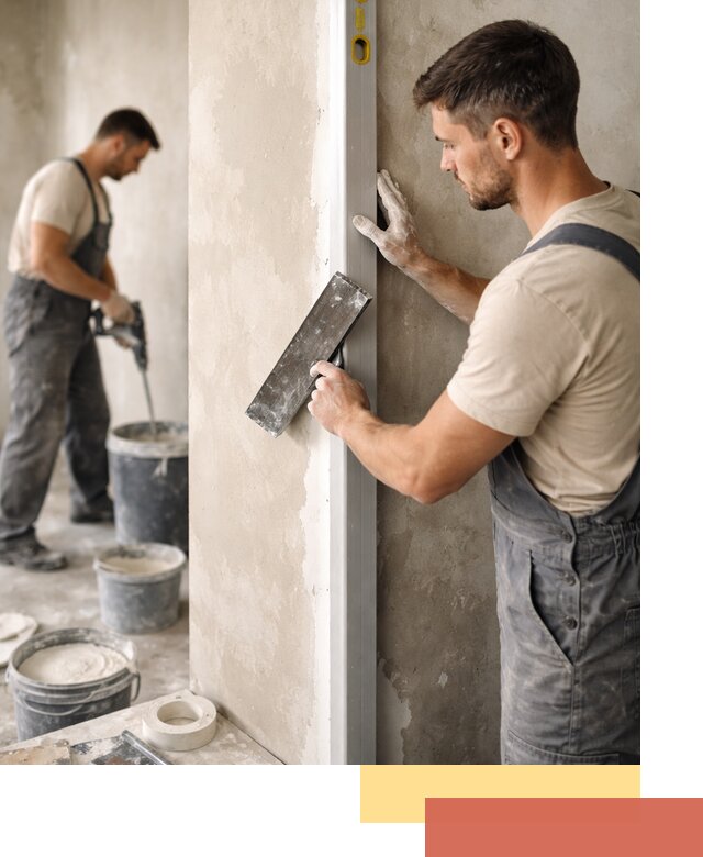 Выведение углов стен в Геленджике: монтаж и оштукатуривание