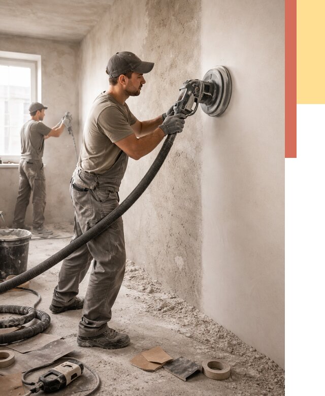 Шлифовка стен в Геленджике от 1247 руб/м2 — быстро и недорого | ОТДЕЛОЧНИК-Глн