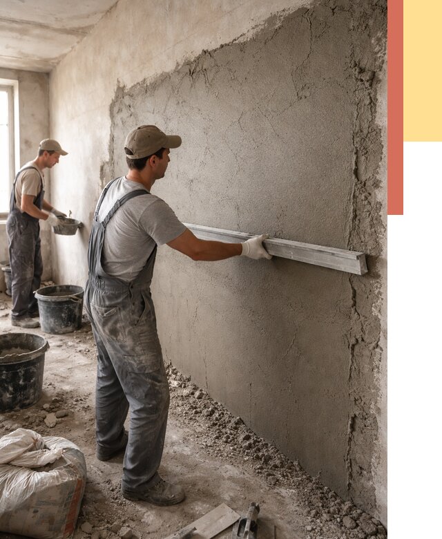 Цементная штукатурка стен в Геленджике от 4677 руб/м2 — быстро и недорого | ОТДЕЛОЧНИК-Глн