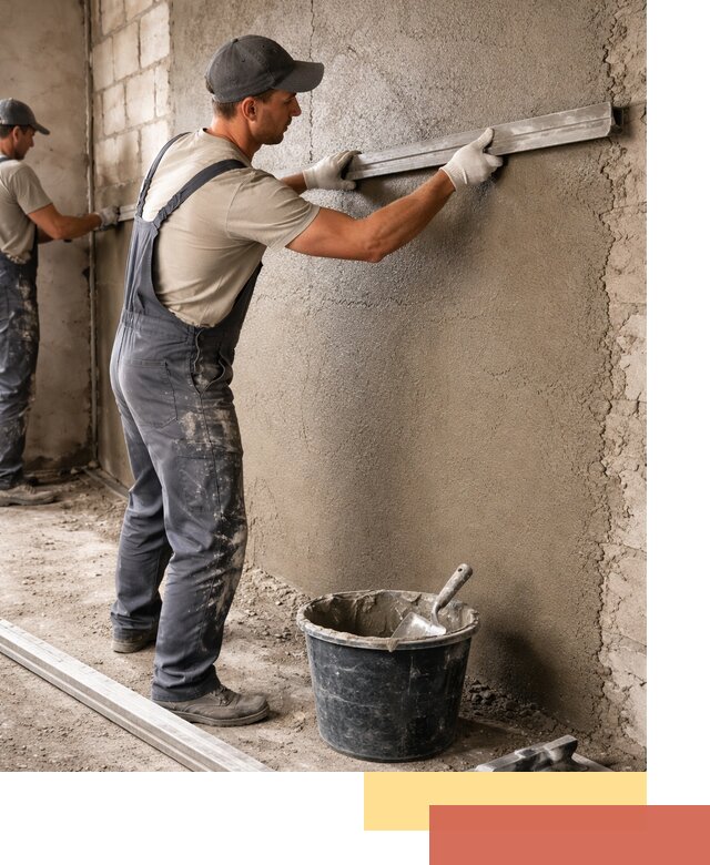Штукатурка стен цементно-песчаная в Геленджике профессионально