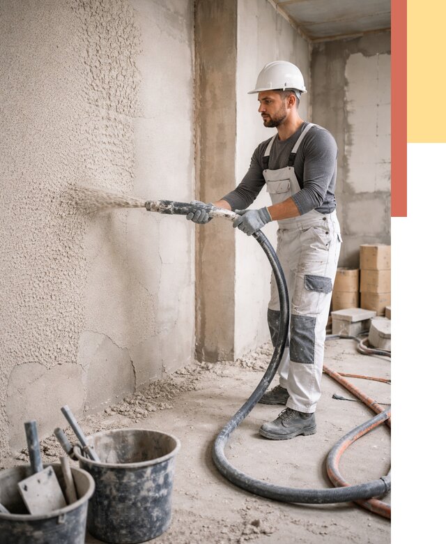 Машинная штукатурка стен в Геленджике под ключ от 6756 руб./м2 | ОТДЕЛОЧНИК-Глн