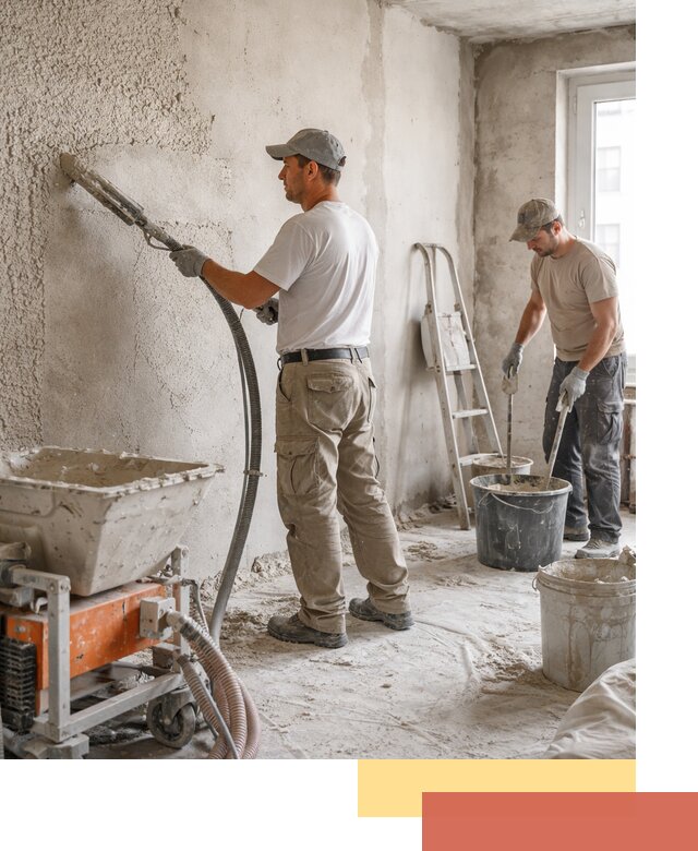 Машинная штукатурка стен в Геленджике — быстро и качественно