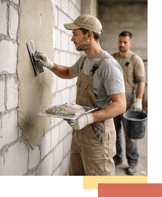 Штукатурка стен из газобетона в Геленджике под ключ