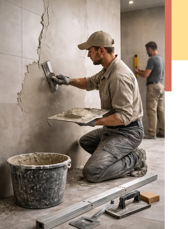 Штукатурка стен в ванной в Геленджике от 4677 руб./м² — выравнивание под ключ | ОТДЕЛОЧНИК-Глн