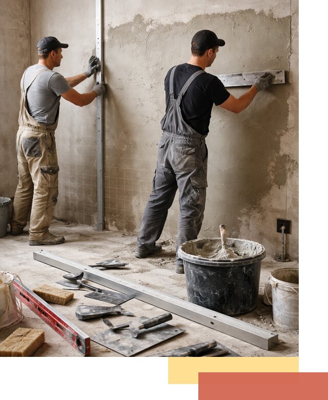 Профессиональная штукатурка стен под плитку в Геленджике