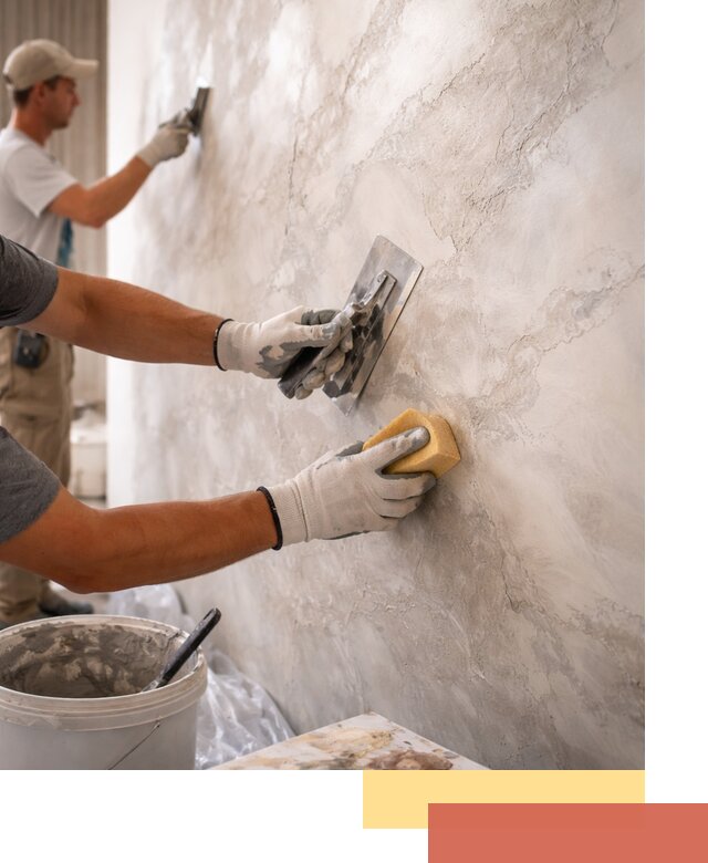 Декоративная штукатурка под мрамор в Геленджике для стен и потолков