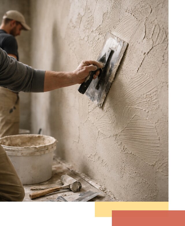 Фактурная штукатурка стен в Геленджике — монтаж, отделка, реставрация