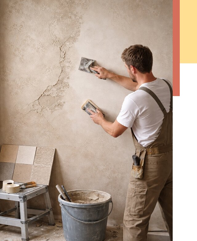 Ремонт декоративной штукатурки в Геленджике от 4677 руб. под ключ | ОТДЕЛОЧНИК-Глн