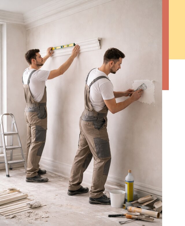 Монтаж лепнины на стены в Геленджике от 4677 руб. — недорого, быстро | ОТДЕЛОЧНИК-Глн