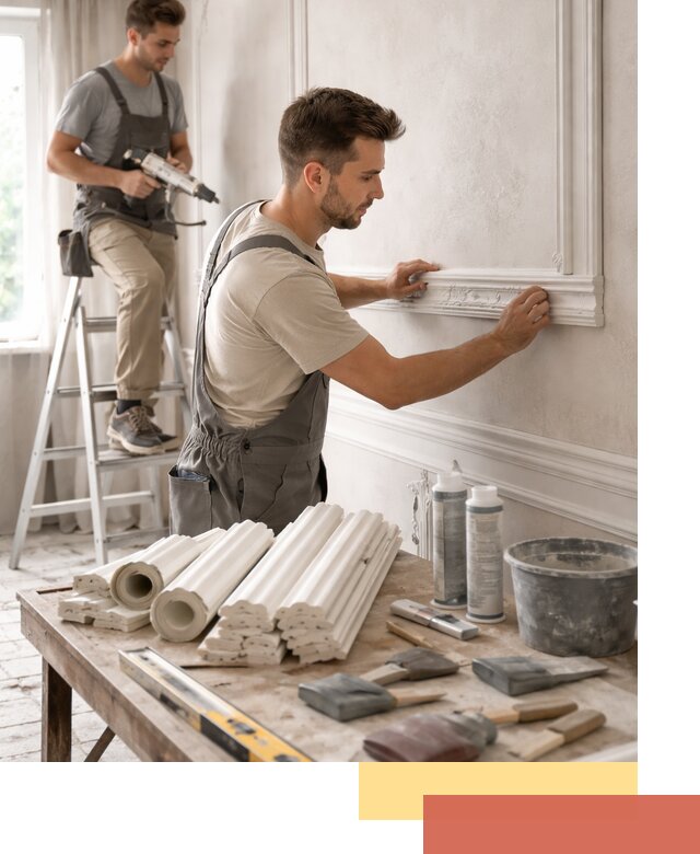 Монтаж лепнины на стены в Геленджике профессионально и качественно