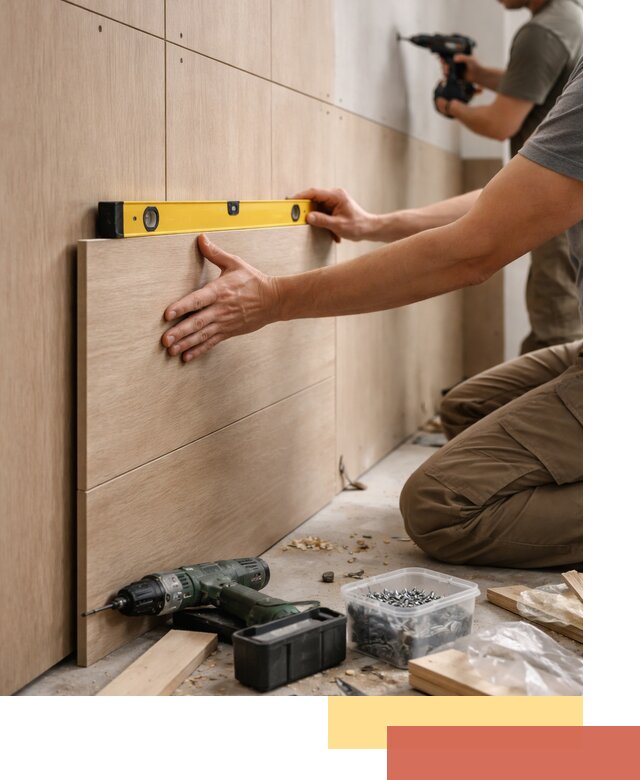 Профессиональный монтаж МДФ панелей на стены в Геленджике