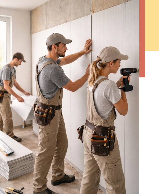 Монтаж ПВХ панелей на стены в Геленджике от 468 руб/м2 — быстро и недорого | ОТДЕЛОЧНИК-Глн