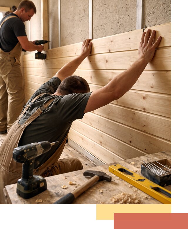 Монтаж деревянной вагонки на стены в Геленджике быстро и качественно