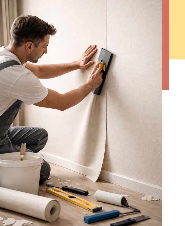 Поклейка виниловых обоев в Геленджике от 4677 руб. | Быстро и недорого — ОТДЕЛОЧНИК-Глн