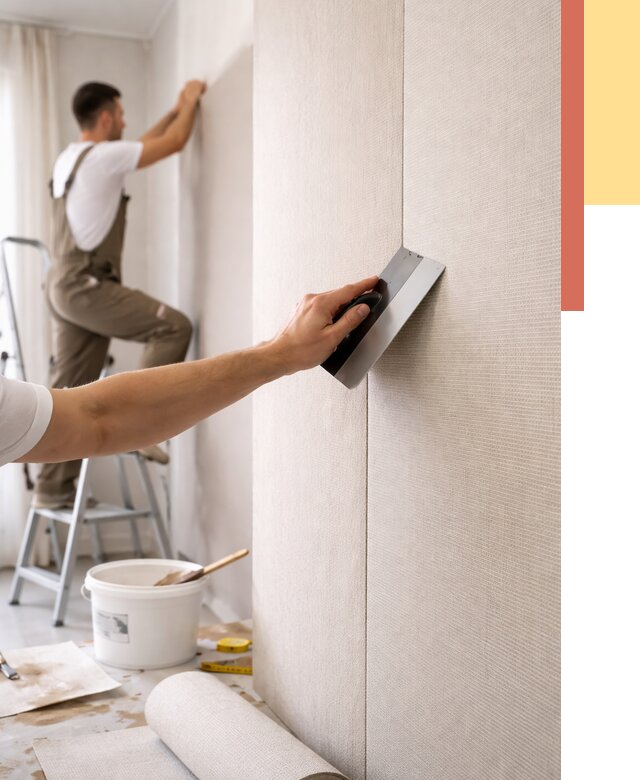 Поклейка текстильных обоев в Геленджике от 4677 руб. под ключ | ОТДЕЛОЧНИК-Глн