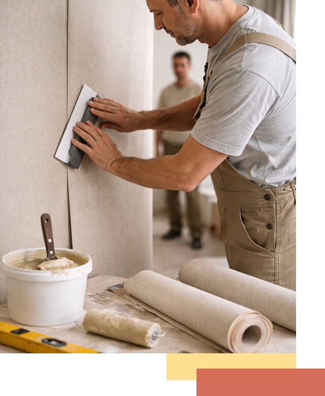 Поклейка текстильных обоев в Геленджике профессионально и аккуратно