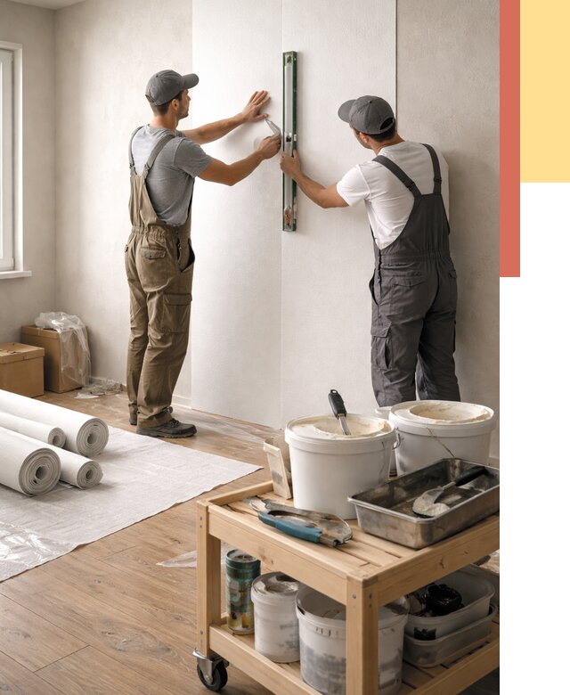 Поклейка стеклообоев в Геленджике от 6756 руб. за м2 — быстро и недорого | ОТДЕЛОЧНИК-Глн