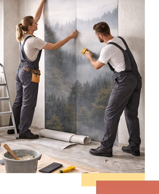 Поклейка фотообоев профессионально в Геленджике под ключ