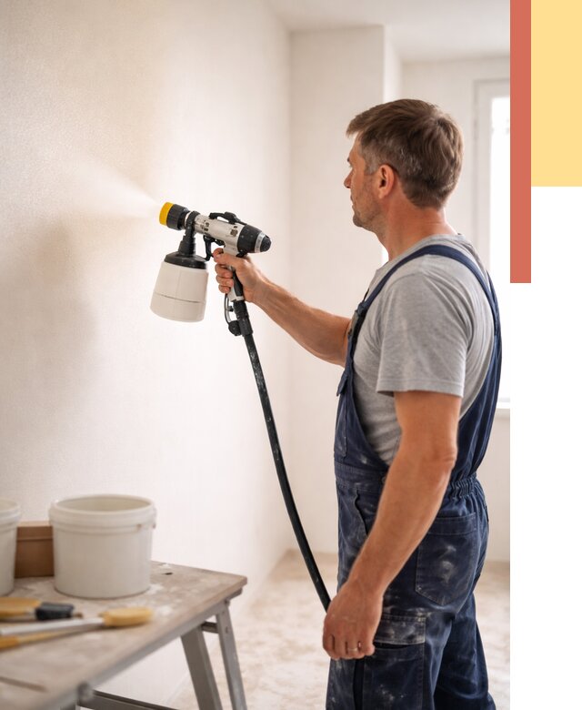 Покраска стен краскопультом в Геленджике от 7796 руб. — механизированная покраска | ОТДЕЛОЧНИК-Глн