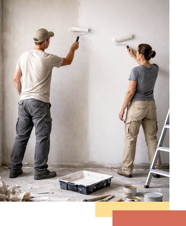 Окраска стен по стеклохолсту в Геленджике качественно и долговечно