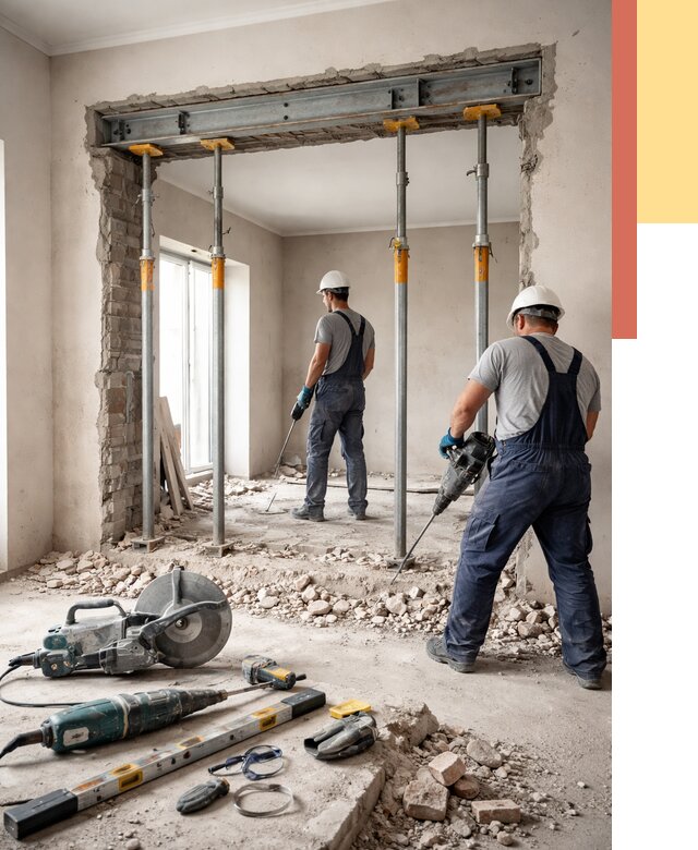 Прорезка проема в стене в Геленджике от 4677 руб. — быстро и недорого | ОТДЕЛОЧНИК-Глн