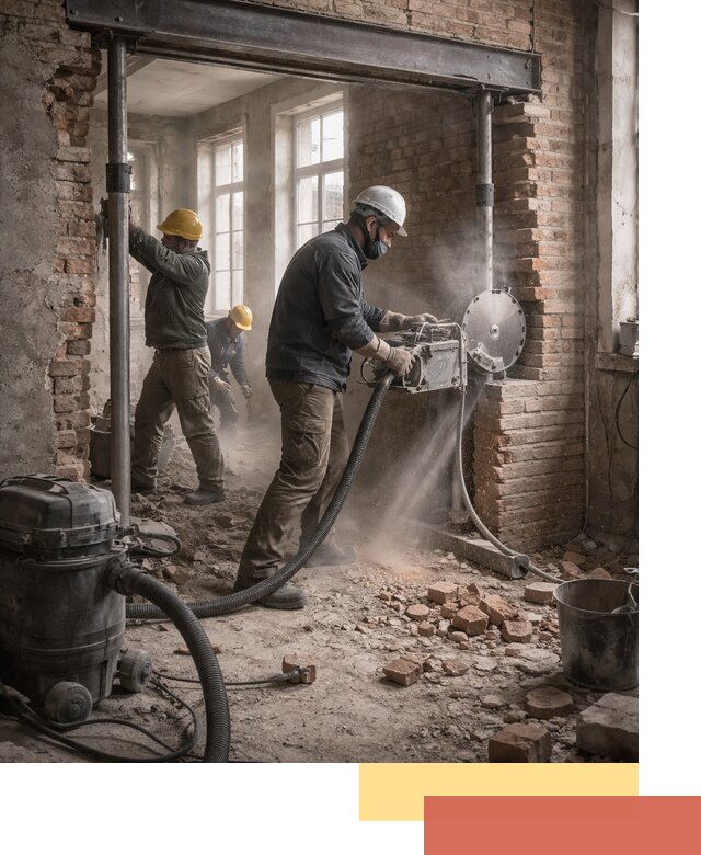 Прорезка проема в стене под дверной или оконный проем в Геленджике