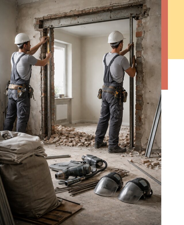 Расширение дверного проема в Геленджике от 12993 руб. под ключ | ОТДЕЛОЧНИК-Глн