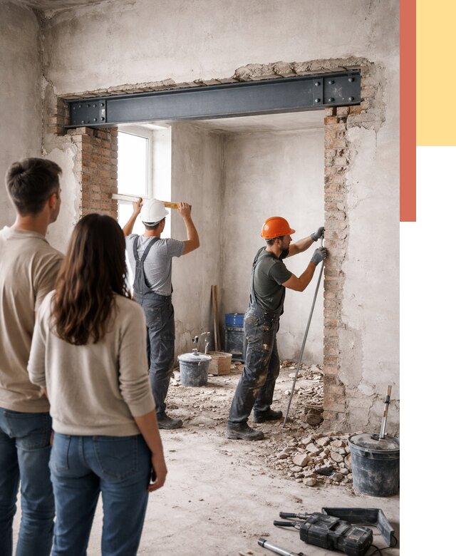 Усиление проема в стене в Геленджике от 9874 руб. — усиление дверного проема металлоконструкцией | ОТДЕЛОЧНИК-Глн