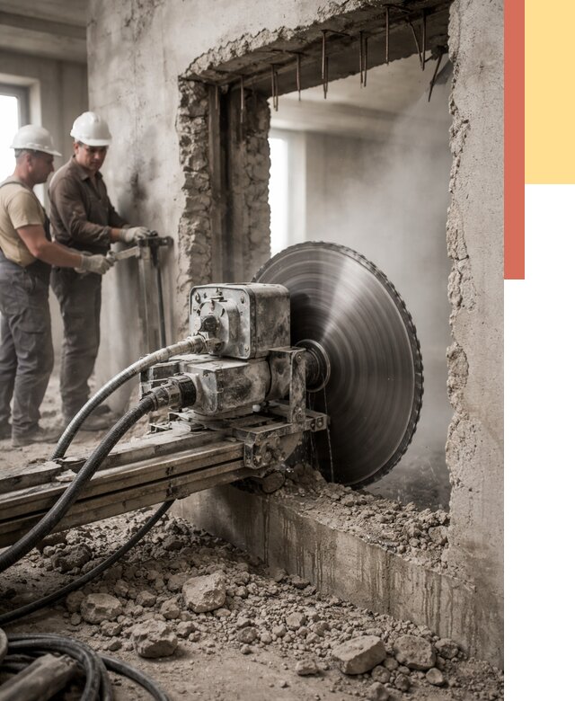 Алмазная резка проемов в Геленджике от 4677 руб. быстро и недорого | ОТДЕЛОЧНИК-Глн