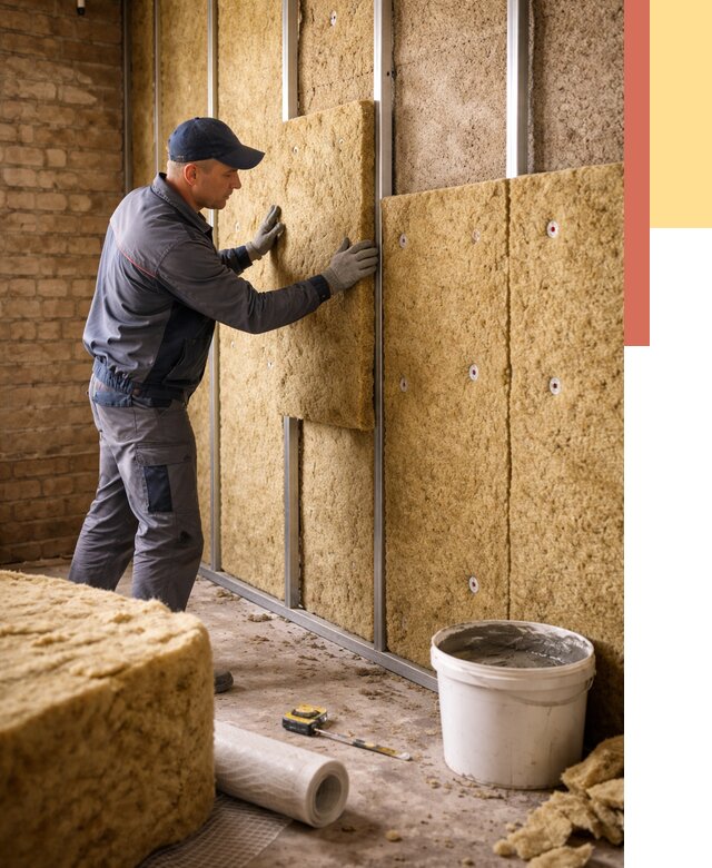 Утепление стен минватой в Геленджике от 1403 руб./м2 — недорого и быстро | ОТДЕЛОЧНИК-Глн