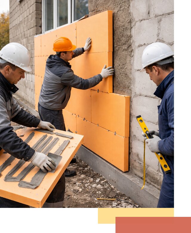 Утепление фасада пеноплексом под ключ в Геленджике