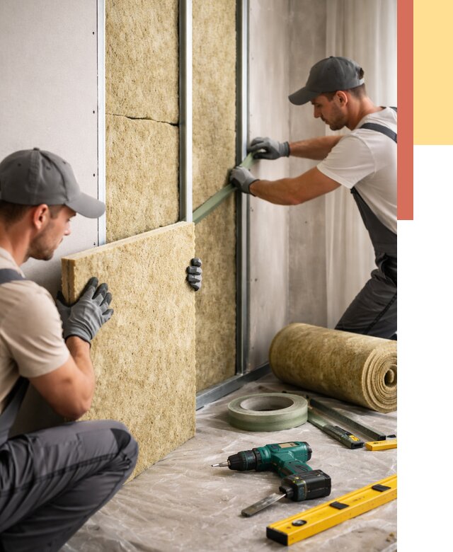 Шумоизоляция стен в Геленджике под ключ от 1923 руб. | ОТДЕЛОЧНИК-Глн