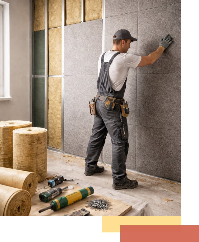 Профессиональная шумоизоляция стен в Геленджике для квартиры и офиса