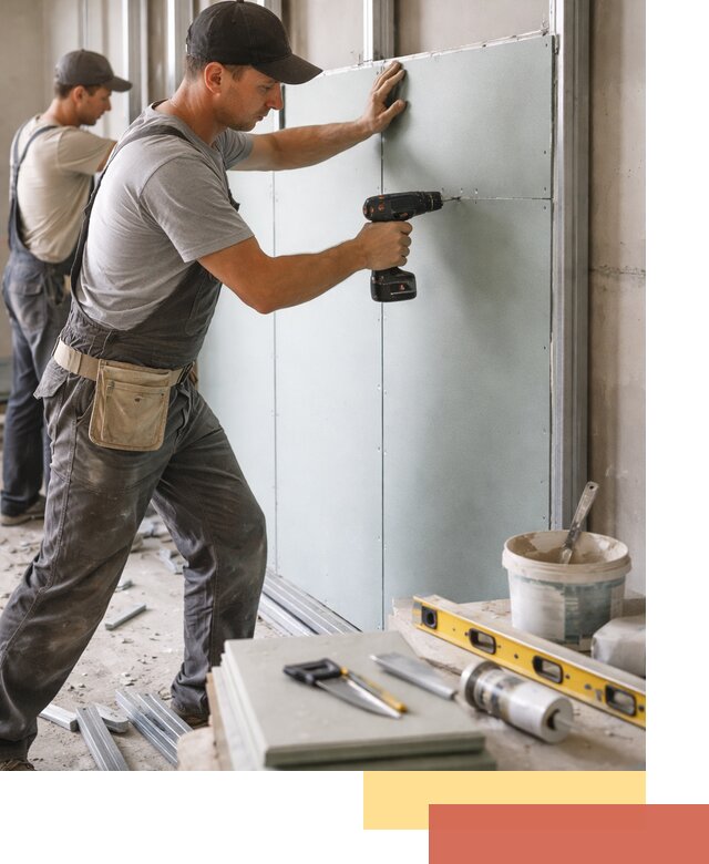 Кладка влагостойких перегородок ПГП в Геленджике