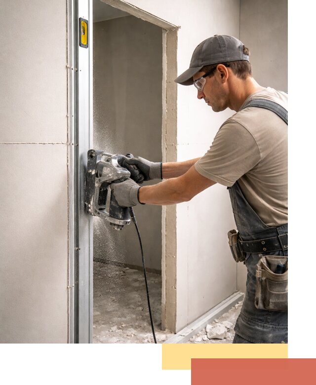 Устройство дверного проема в перегородке в Геленджике