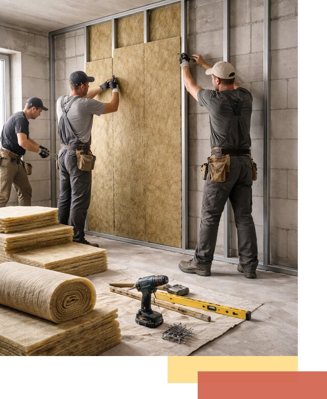 Шумоизоляция перегородок из блоков в Геленджике — монтаж и защита шумоизоляцией