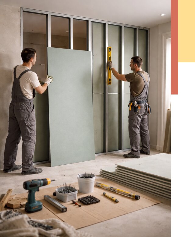 Перегородка из влагостойкого гипсокартона в Геленджике от 4989 руб. — монтаж под ключ | ОТДЕЛОЧНИК-Глн