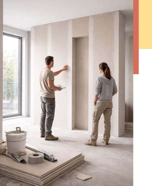 Зонирующая перегородка из гипсокартона в Геленджике от 2910 руб. под ключ | ОТДЕЛОЧНИК-Глн