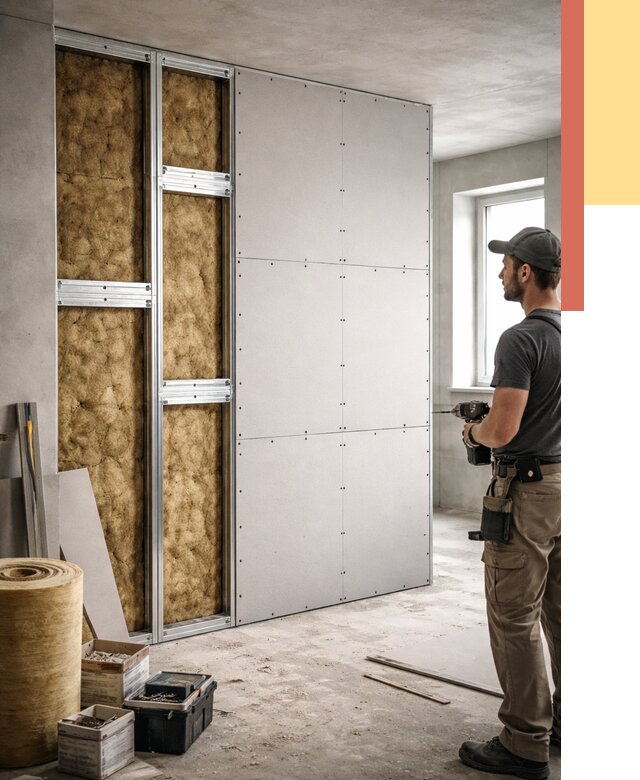 Усиленная перегородка под навеску в Геленджике от 13304 руб. — монтаж под ключ | ОТДЕЛОЧНИК-Глн